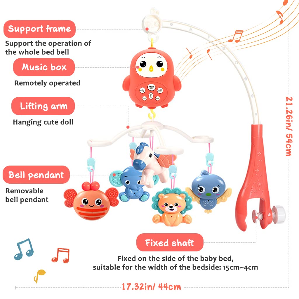 PATPAT Hanging Toys for Babies 0-6 Months Cot Mobile Musical Toys New Born Baby Toys Electric Rotation Crib Hanging Toy with Lullabies, Timing, Night Light Crib Mobile for Boys Girls 3-6 Months (Red) PATPAT Hanging Toys for Babies 0-6 Months Cot Mobile Musical Toys New Born Baby Toys Electric Rotation Crib Hanging Toy with Lullabies, Timing, Night Light Crib Mobile for Boys Girls 3-6 Months (Red)